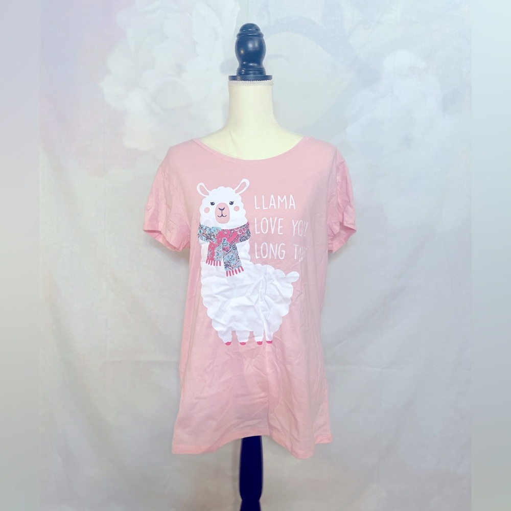 Brand:(Bobbie Brooks) / Size: Large / Color Pink / “Llama Love You Long Time”